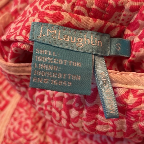 J McLaughlin pink/white quilted reversible jacket, size S - Picture 4 of 5